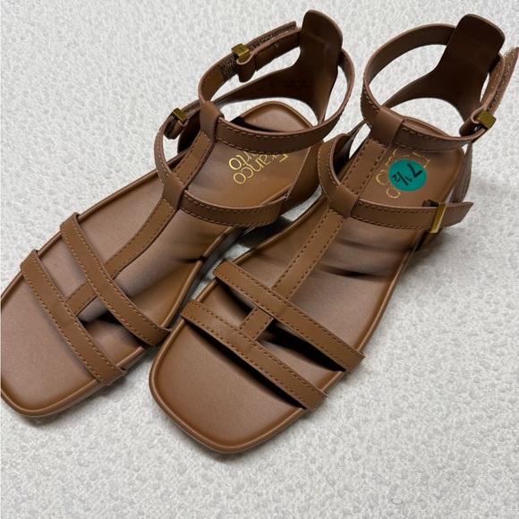 Franco Sarto Brown Strappy Sandals - Picture 10 of 10